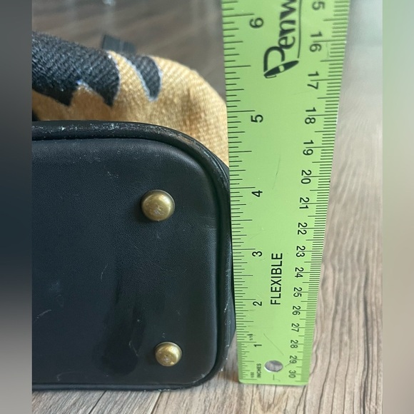 Kilim Black and Tan Tapestry Small Backpack with Black Leather Trim - Picture 10 of 16